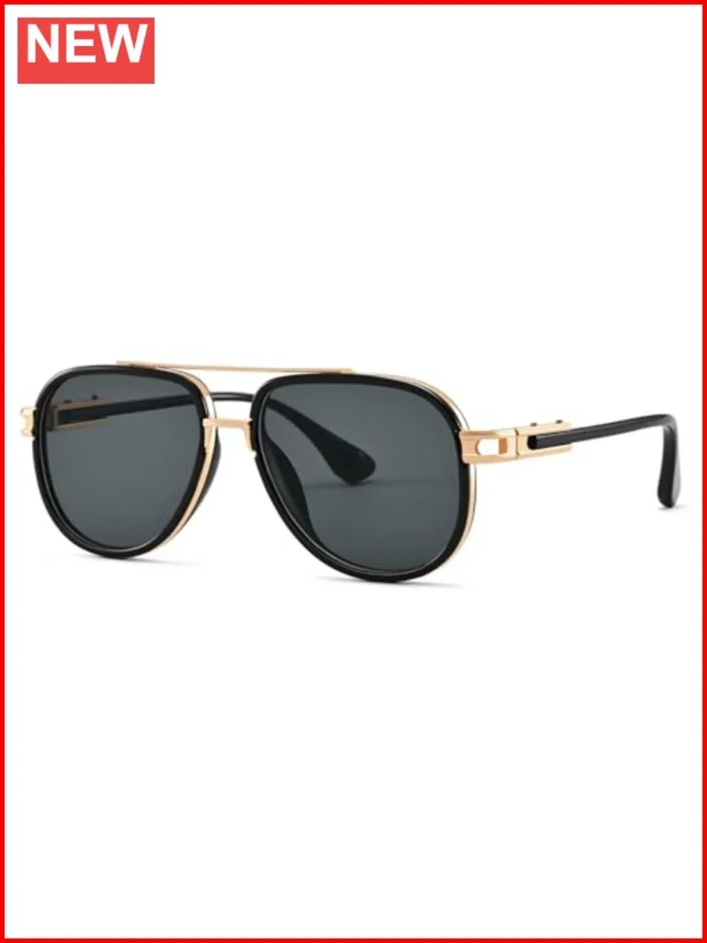 Oversized Aviator Sunglasses Metal Vintage Gradient Shades UV400